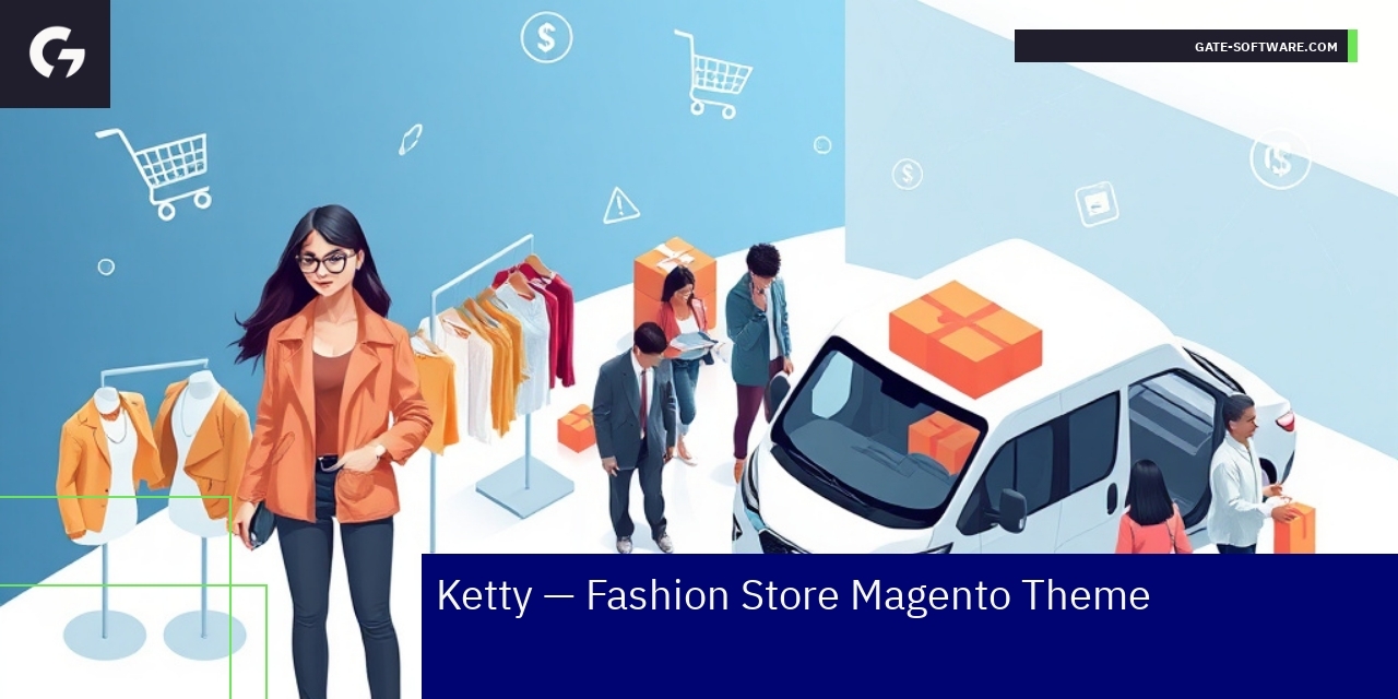 Stylized eCommerce fashion store interface and design