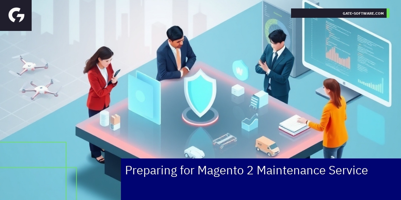 Diagram showing Magento 2 maintenance workflow steps
