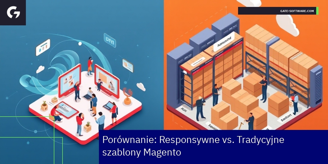 Schemat porównujący szablony Magento różne style