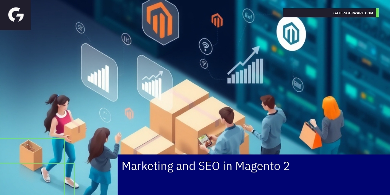 Marketing and SEO Features in Magento 2 Magento 2 dashboard showing marketing and SEO tools