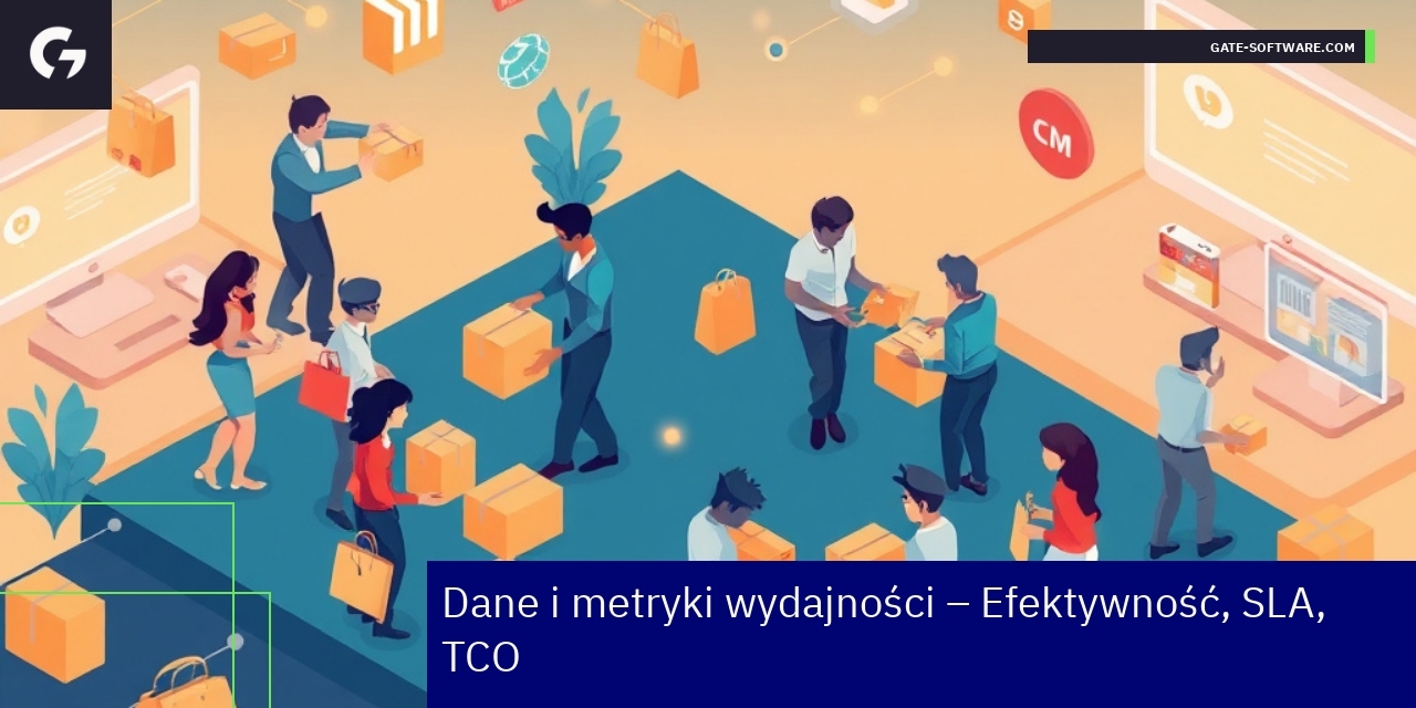 Efektywność wdrożeń Magento 2 i wskaźniki UiR Grafika przedstawiająca statystyki efektywności i wskaźniki