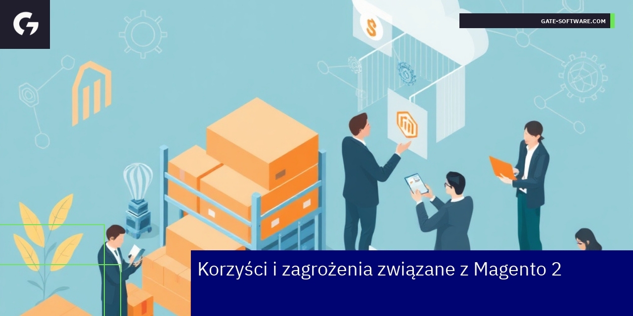 Schemat korzyści i zagrożeń platformy Magento 2