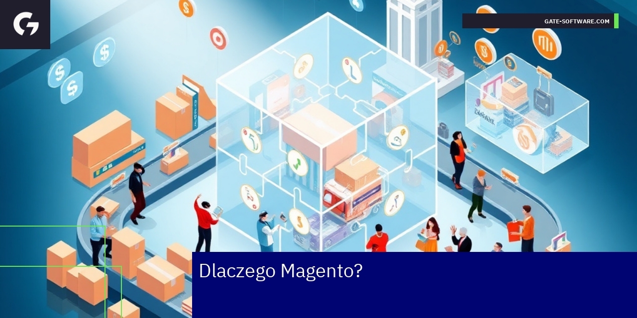 Schemat elastycznej i modułowej platformy Magento