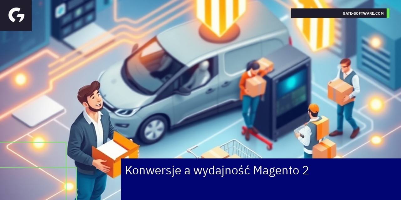 Wykres pokazujący wzrost konwersji i szybkość strony