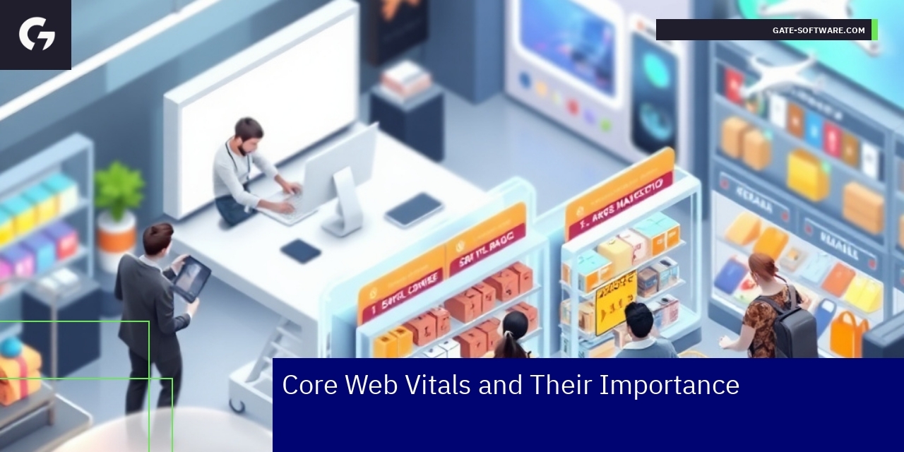 Frontend performance metrics and optimization icons