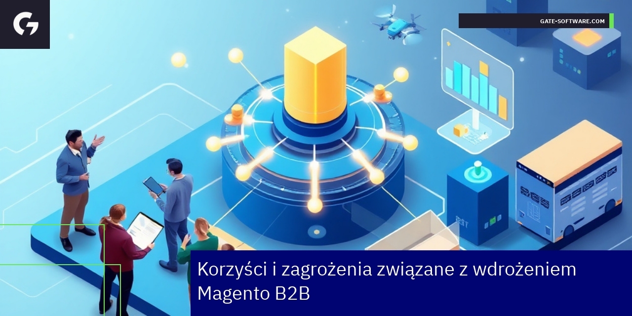 Schemat korzyści i zagrożeń Magento B2B