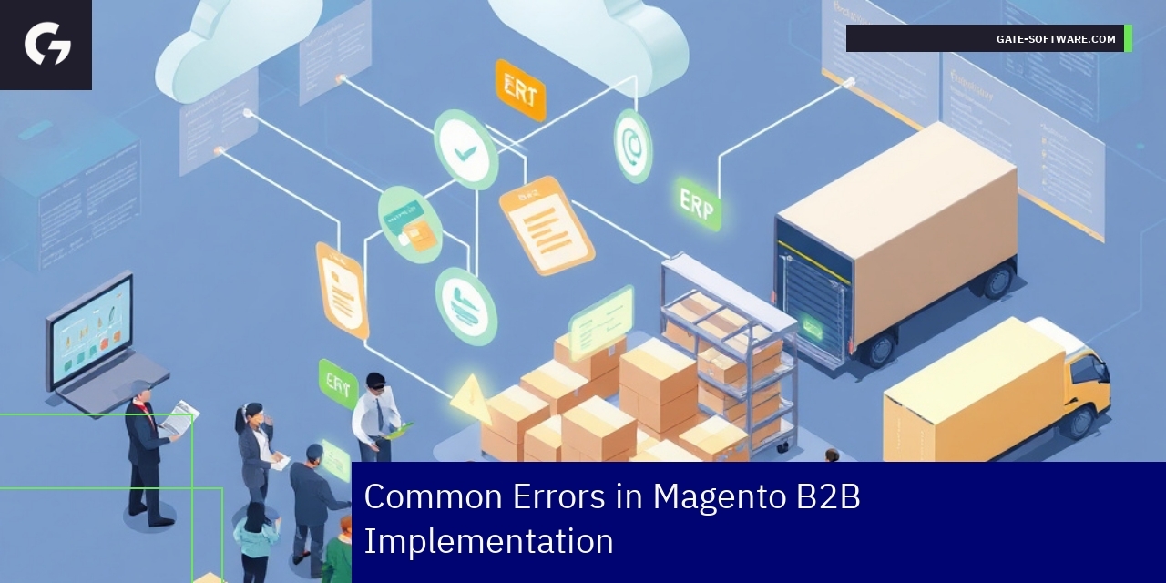 Common Magento B2B Implementation Errors Illustration of Magento B2B errors and integration issues