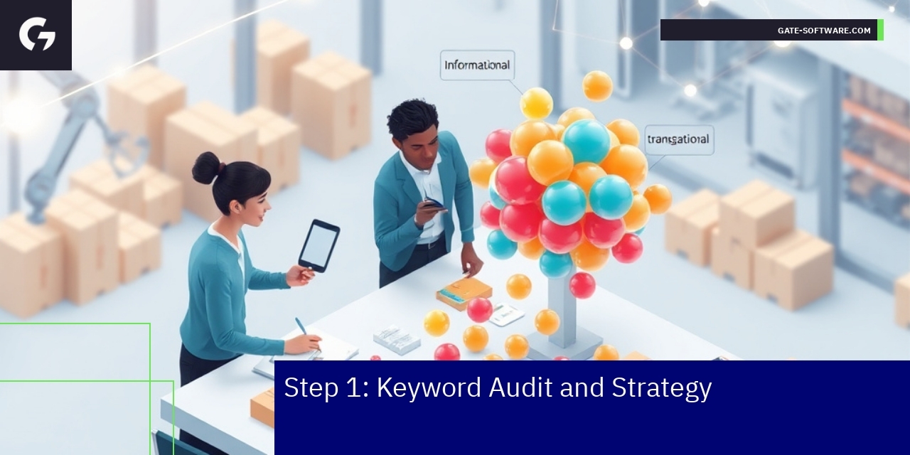 Flowchart of keyword audit and SEO strategy process