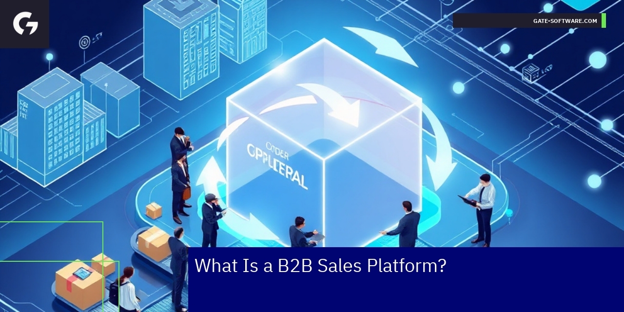 Diagram showing B2B order management workflow and structure