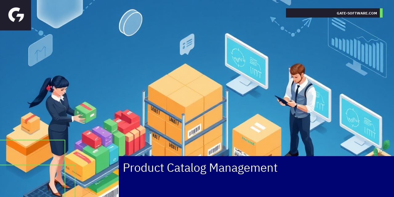 Effective Product Catalog Management Strategies Illustration of product management and SEO workflow