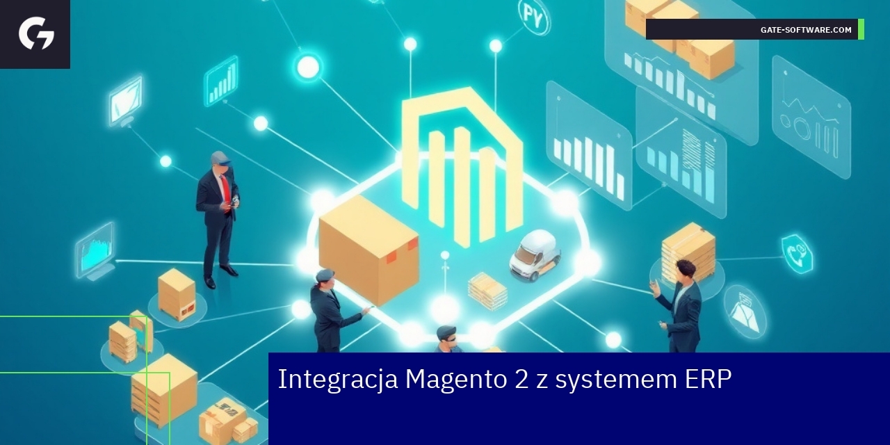 Schemat integracji Magento 2, ERP i CRM w biznesie