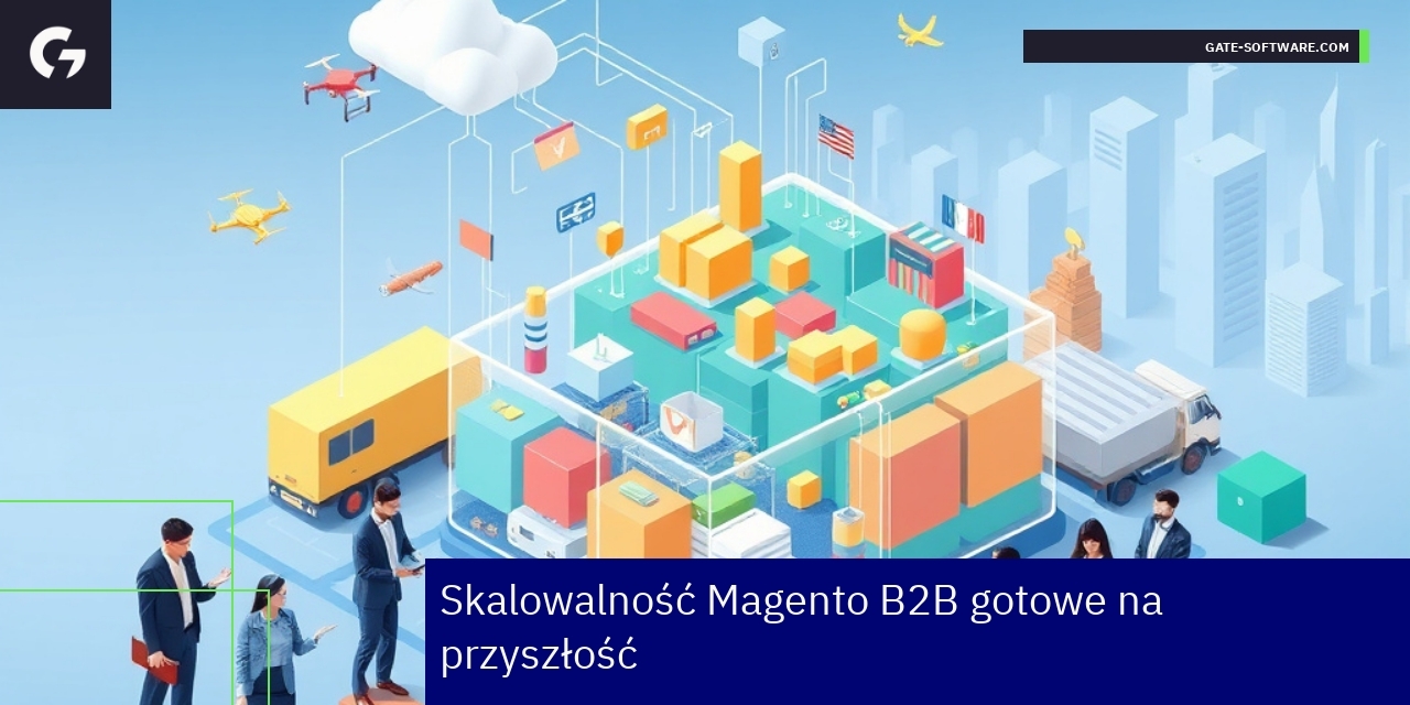 Schemat architektury Magento dla skalowalności B2B