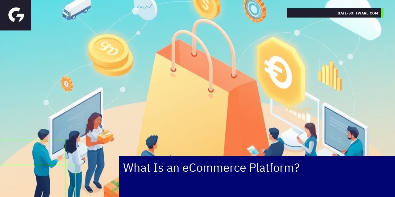 Diagram showing eCommerce platform key features and functionalities