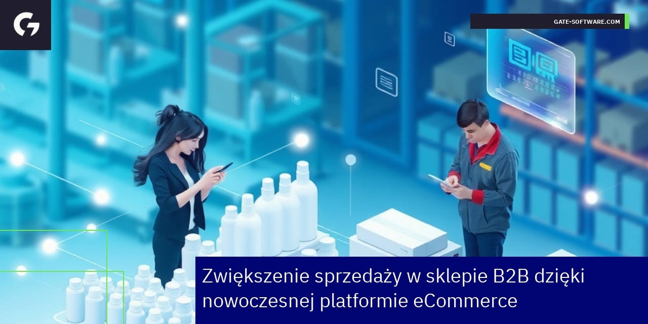 Schemat platformy B2B z integracją ERP i e-commerce