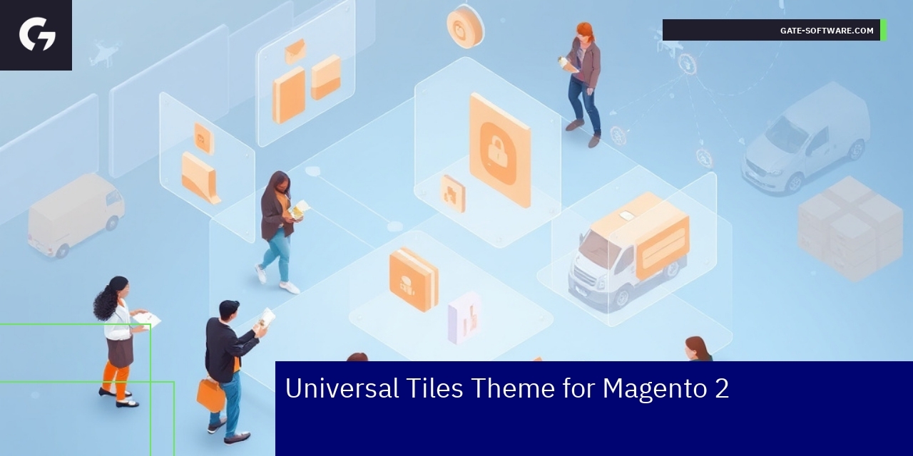 Universal Tiles Theme Enhancing Magento 2 Usability Magento 2 theme showing modular tiles layout on screen