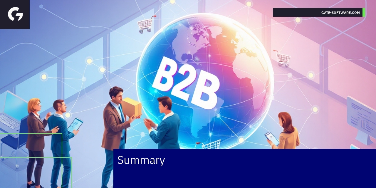 Gate-Software B2B Store Solutions Overview Illustration of B2B software enhancing business processes