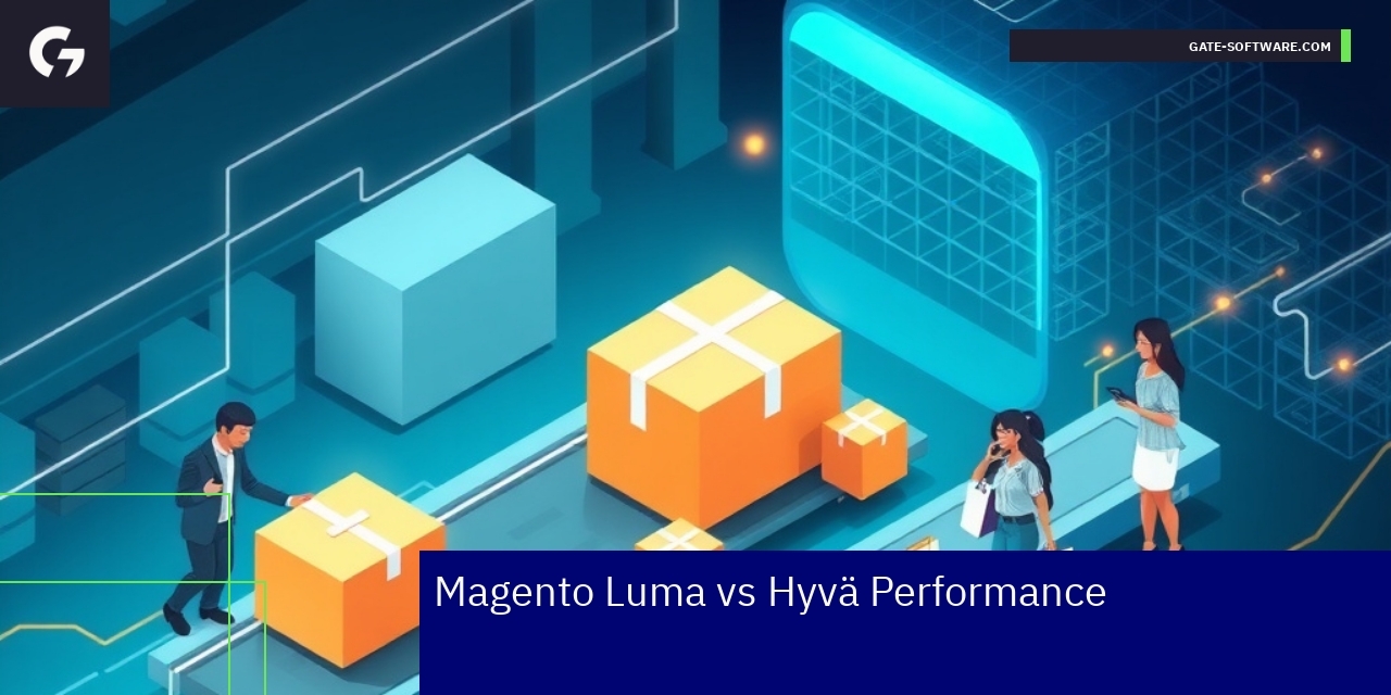 Comparison chart of Magento Luma and Hyvä performance