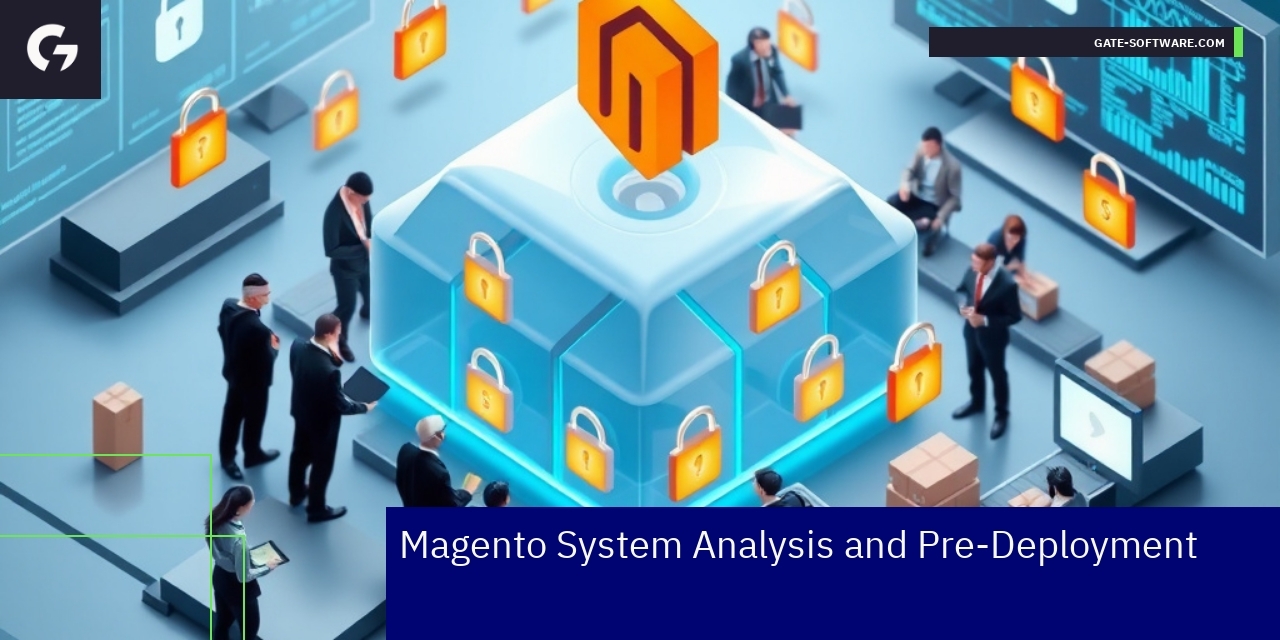 Magento system with security and performance metrics
