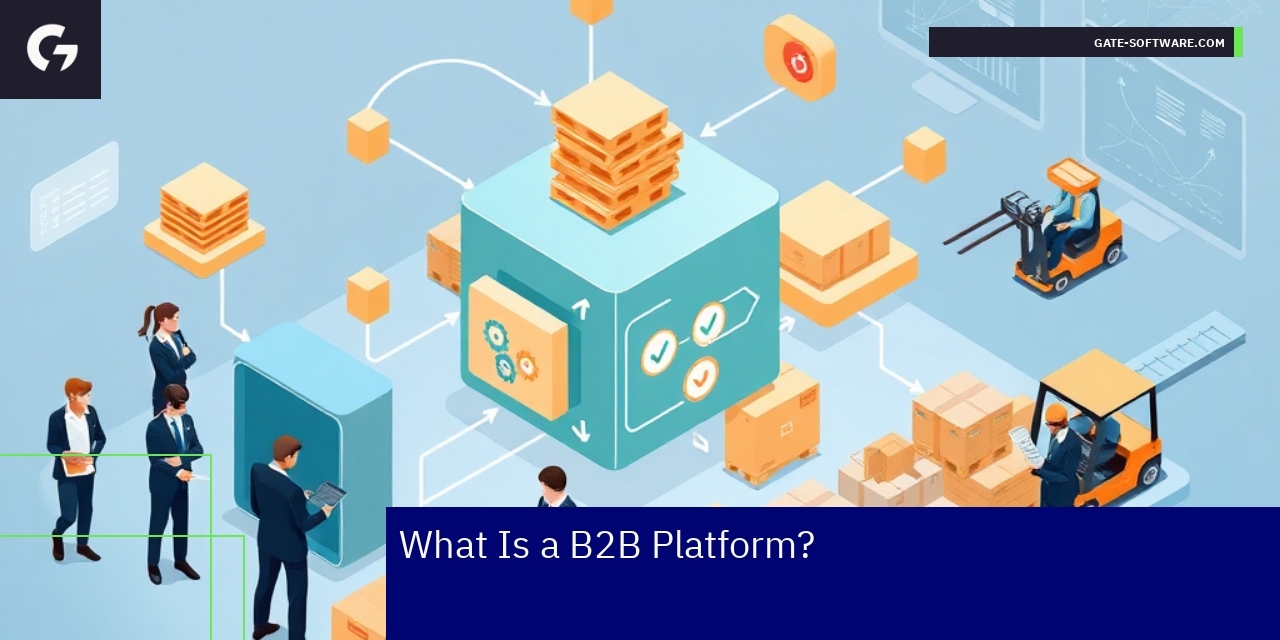 Diagram showing B2B platform features and interactions
