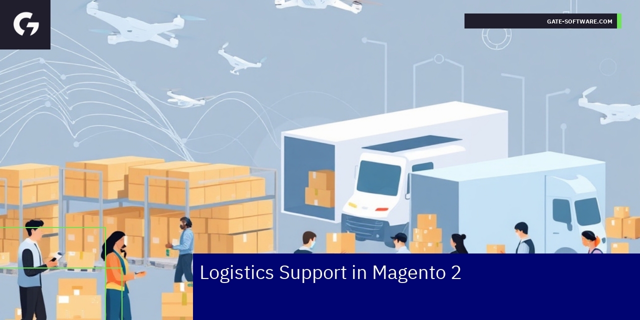 Illustration of Magento 2 logistics and B2B features