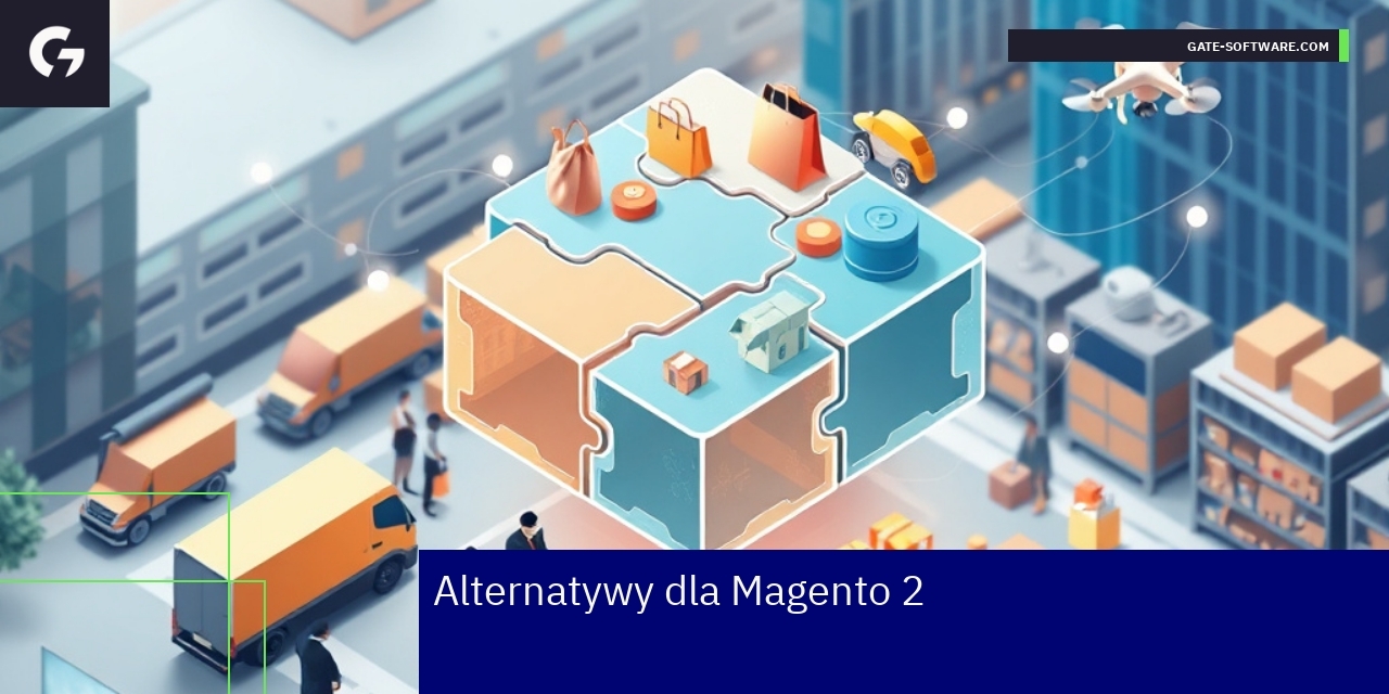 Porównanie Magento 2 i alternatywnych platform e-commerce Logotypy Magento i alternatywnych platform e-commerce