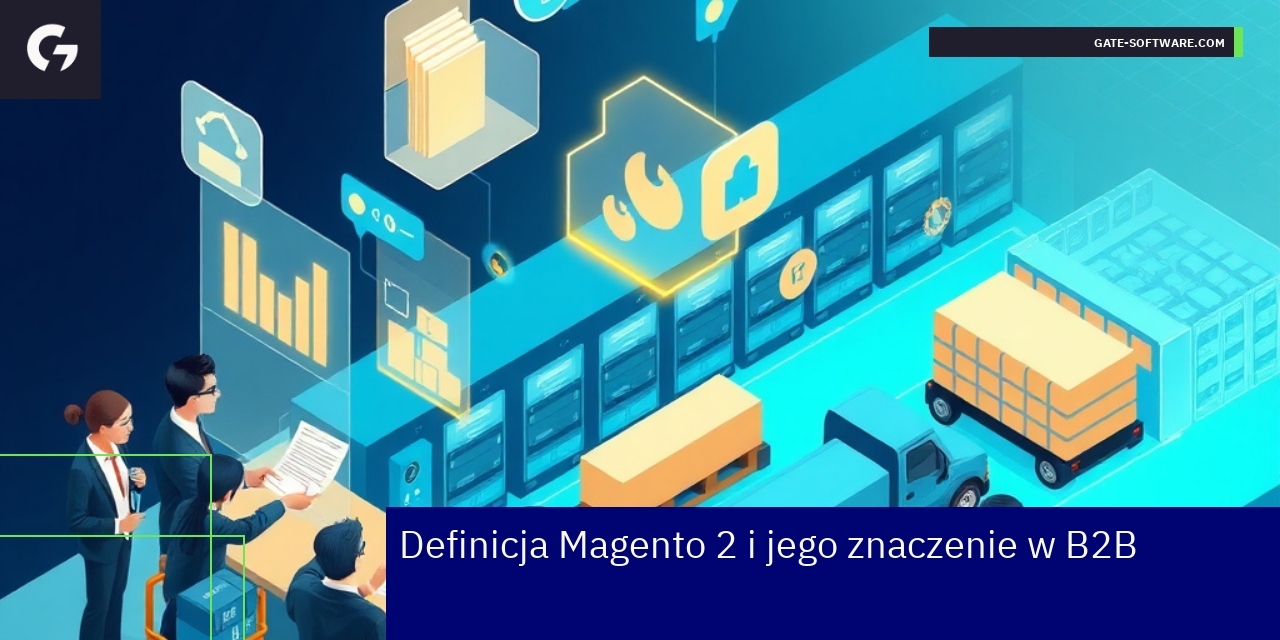 Magento 2 w B2B - kluczowa platforma e-commerce Schemat funkcji Magento 2 w biznesie B2B
