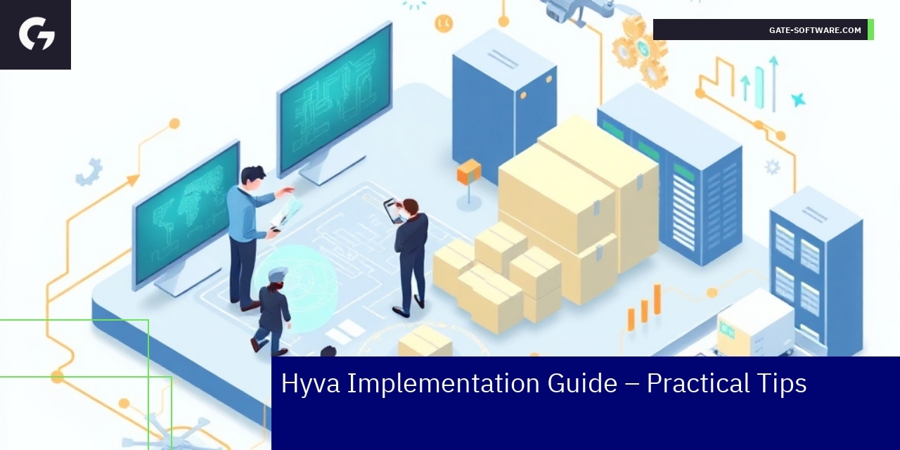 Illustration of Hyva optimizing ecommerce store speed