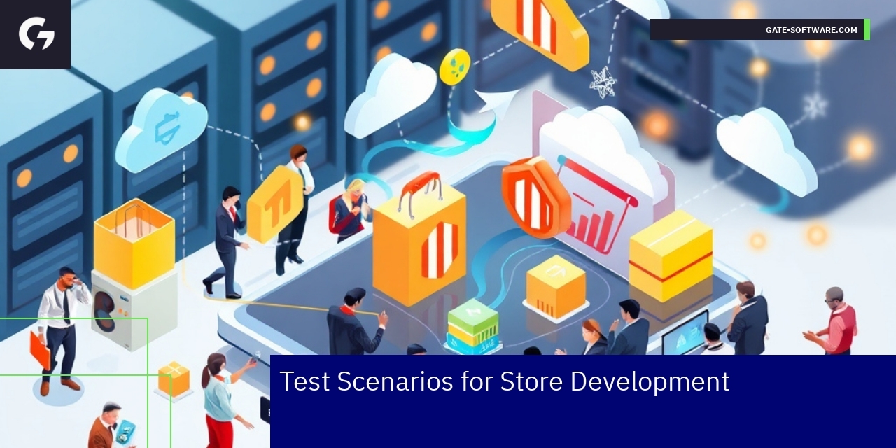 Magento Store Development Test Scenarios Flowchart of Magento testing scenarios and server setup