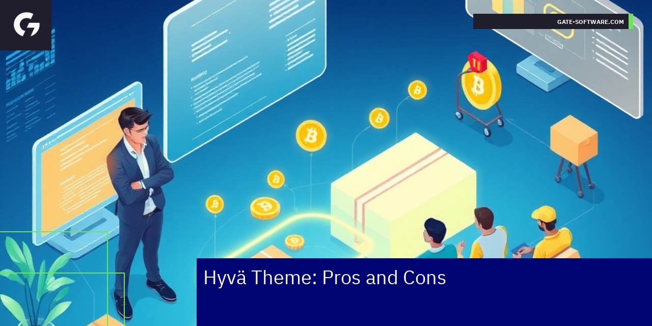 Hyvä Theme concept showing advantages and disadvantages