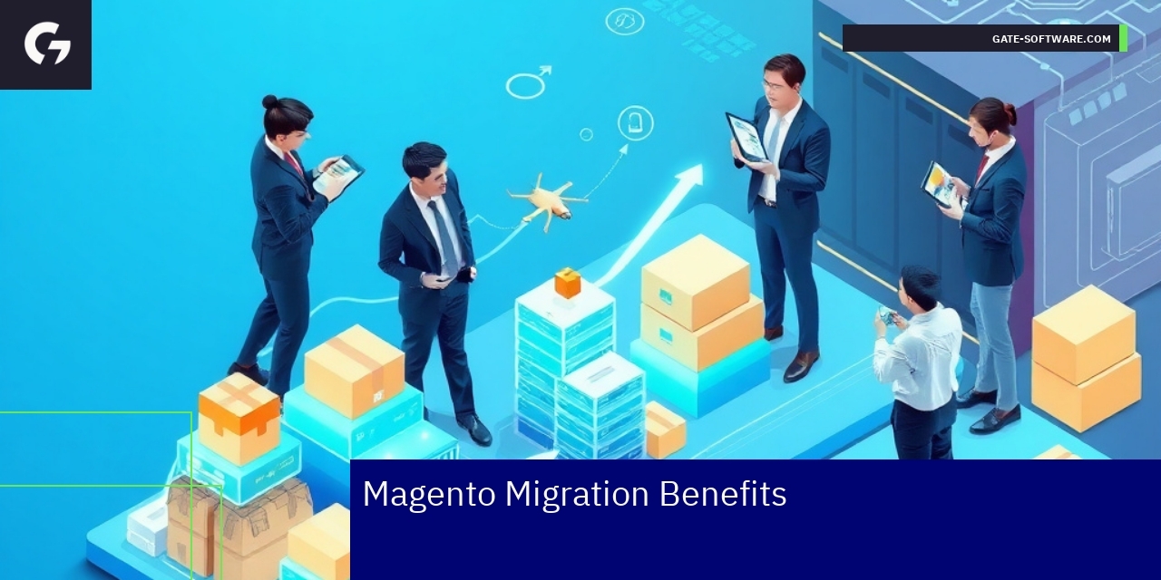 Magento Migration Benefits for B2B Businesses Flowchart showing Magento migration process steps