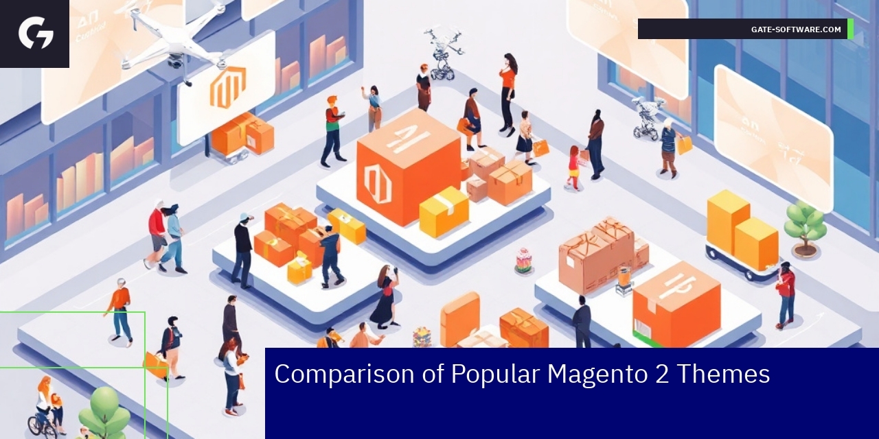 Magento 2 theme logos and feature highlights