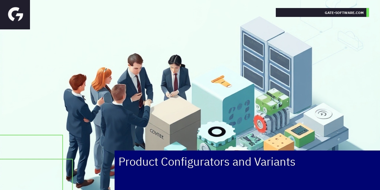 Diagram showing product configurator and variant management