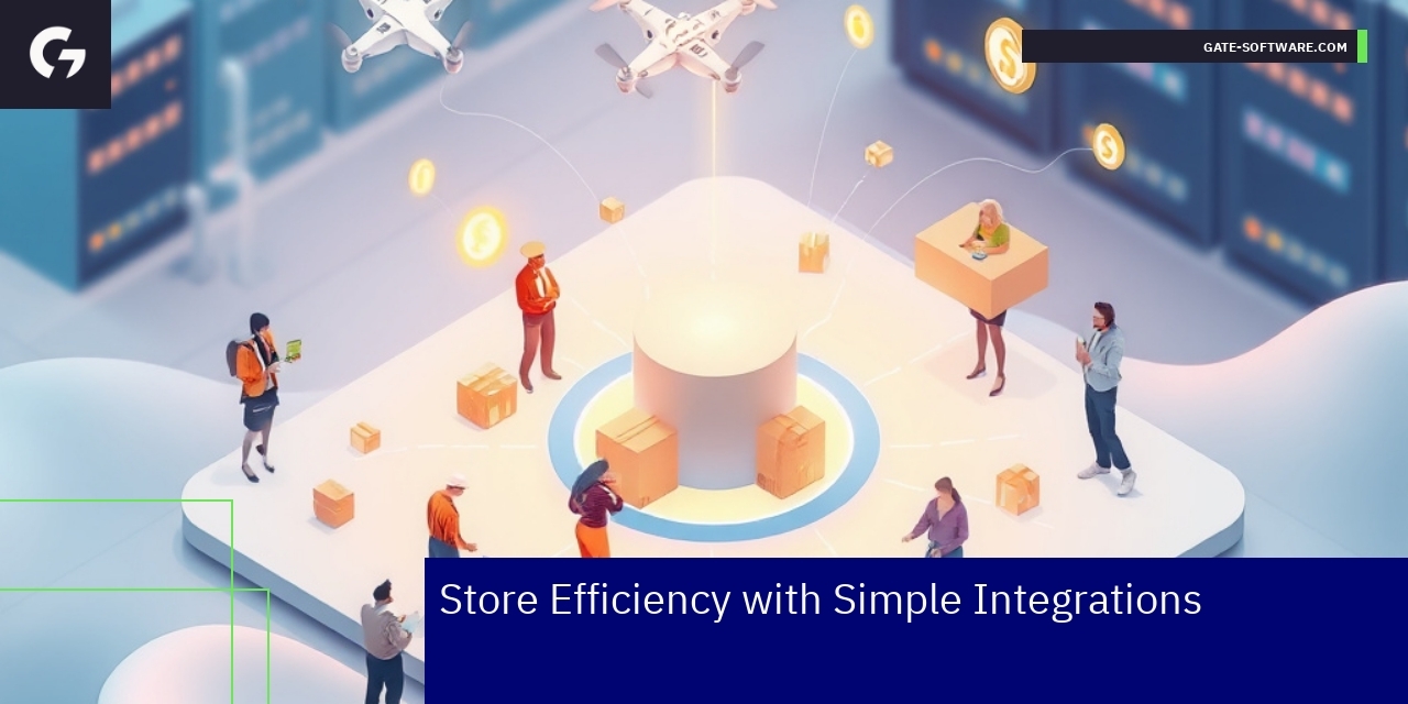 Magento store with fast loading and simple integration icons