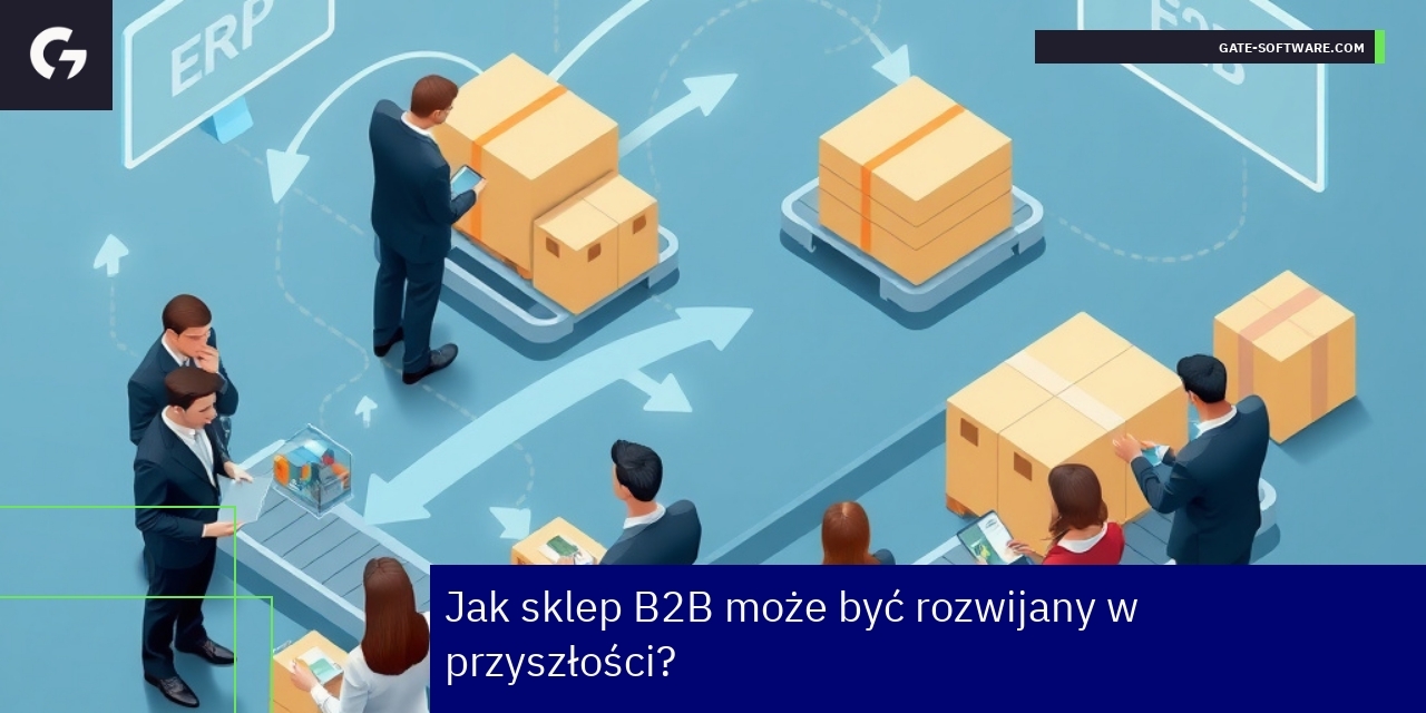 Schemat funkcji i korzyści platformy sklepu B2B