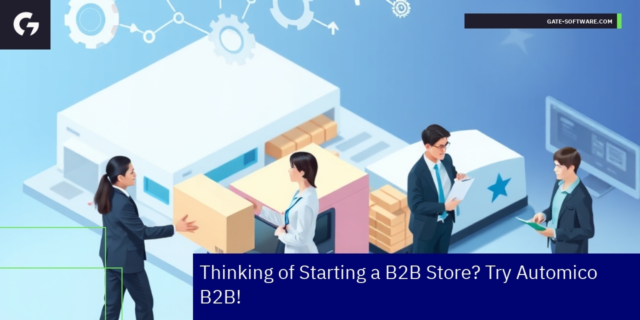 Automico B2B Platform Empowering B2B Commerce Illustration of B2B ecommerce platform usage