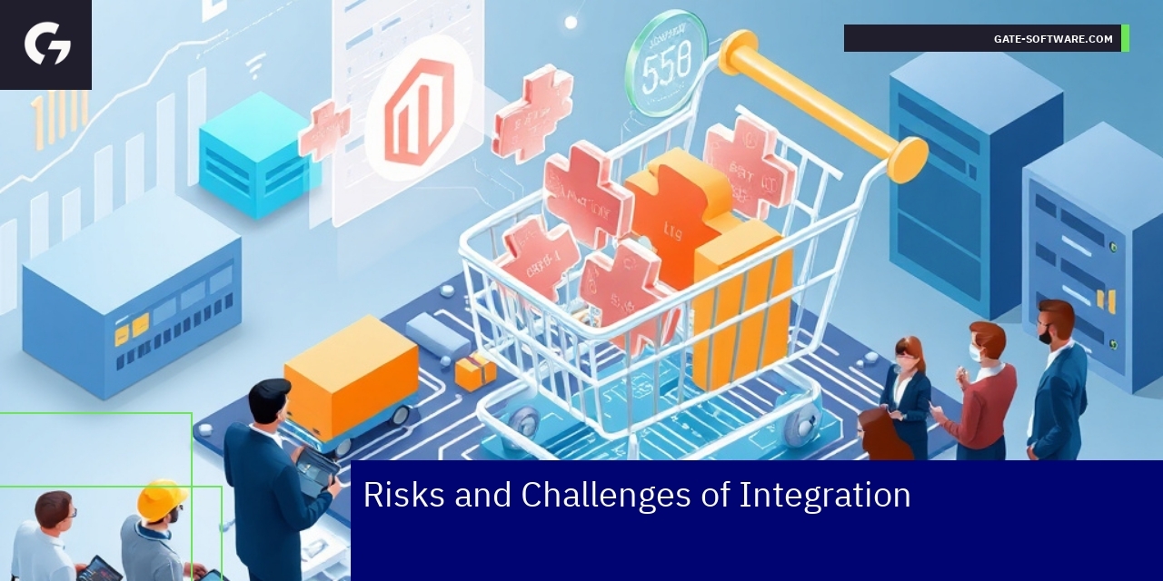 Diagram of ERP and Magento 2 integration challenges