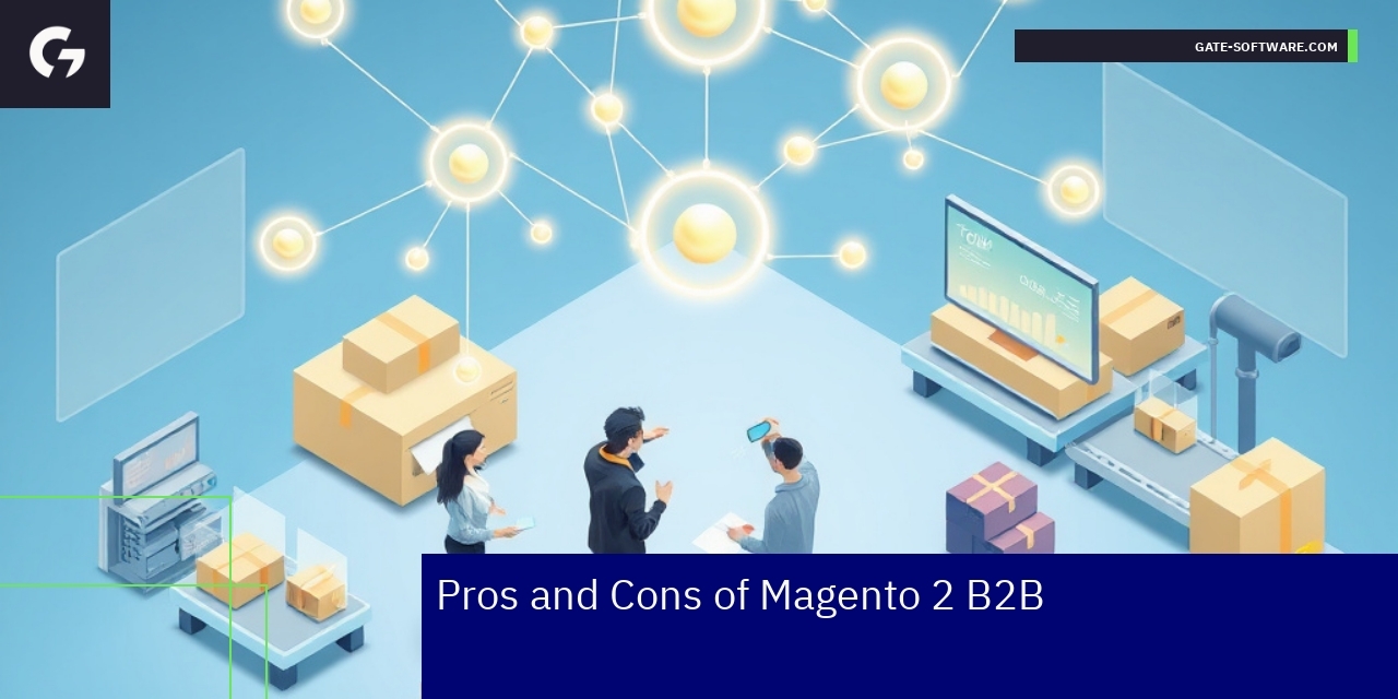 Magento 2 B2B platform features and challenges graphic