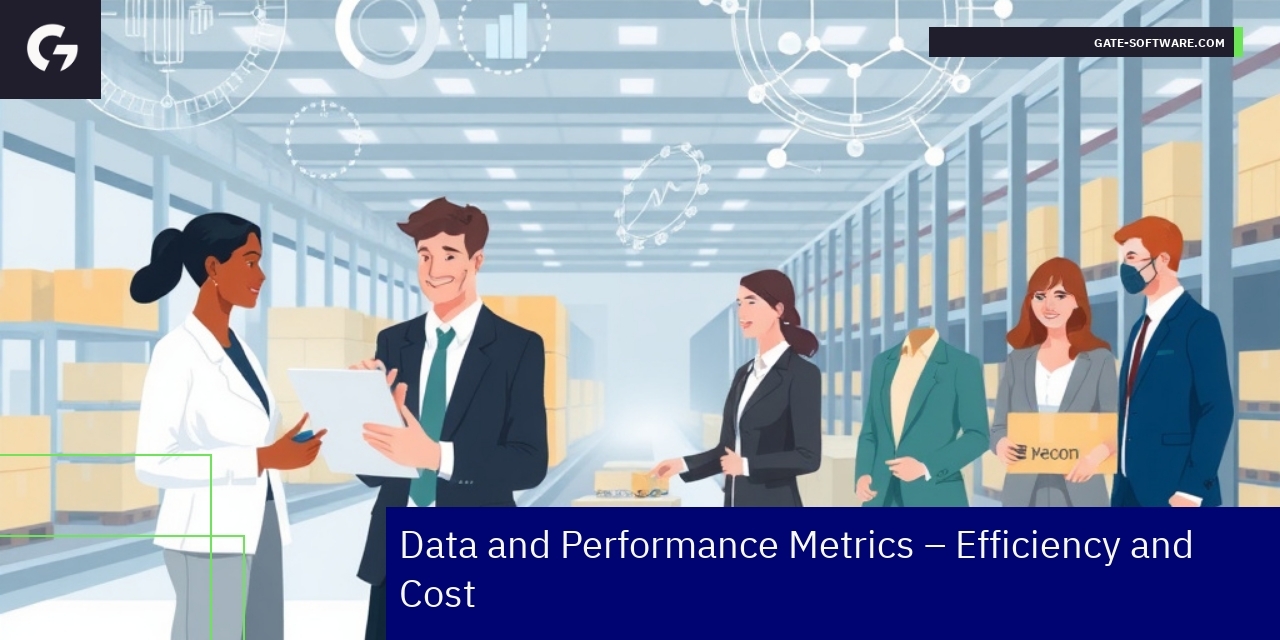 Charts showing B2B efficiency, performance, and cost metrics