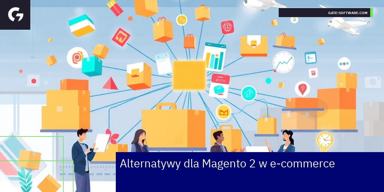 Logotypy Shopify, WooCommerce, PrestaShop, Magento 2