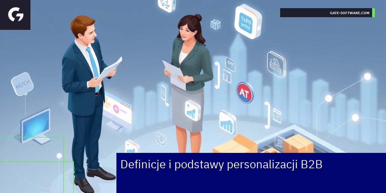 Grafika przedstawiająca personalizację B2B i technologie
