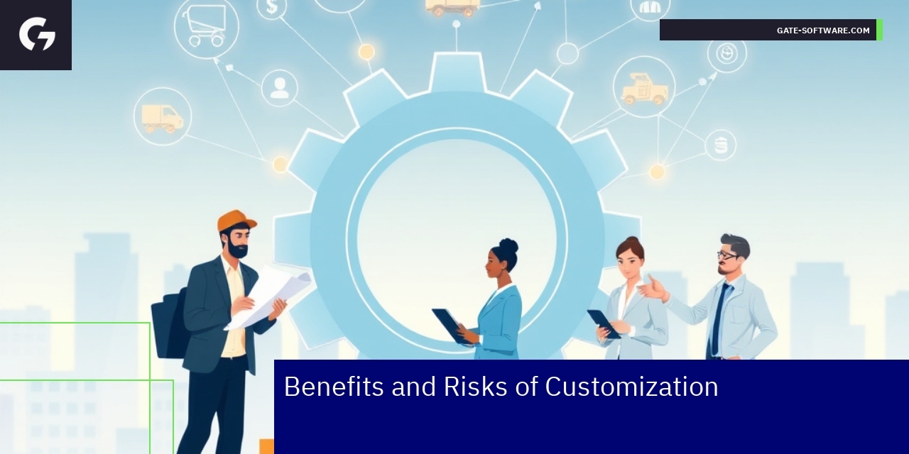 Magento Customization Benefits and Risks Overview Diagram showing Magento customization benefits and risks