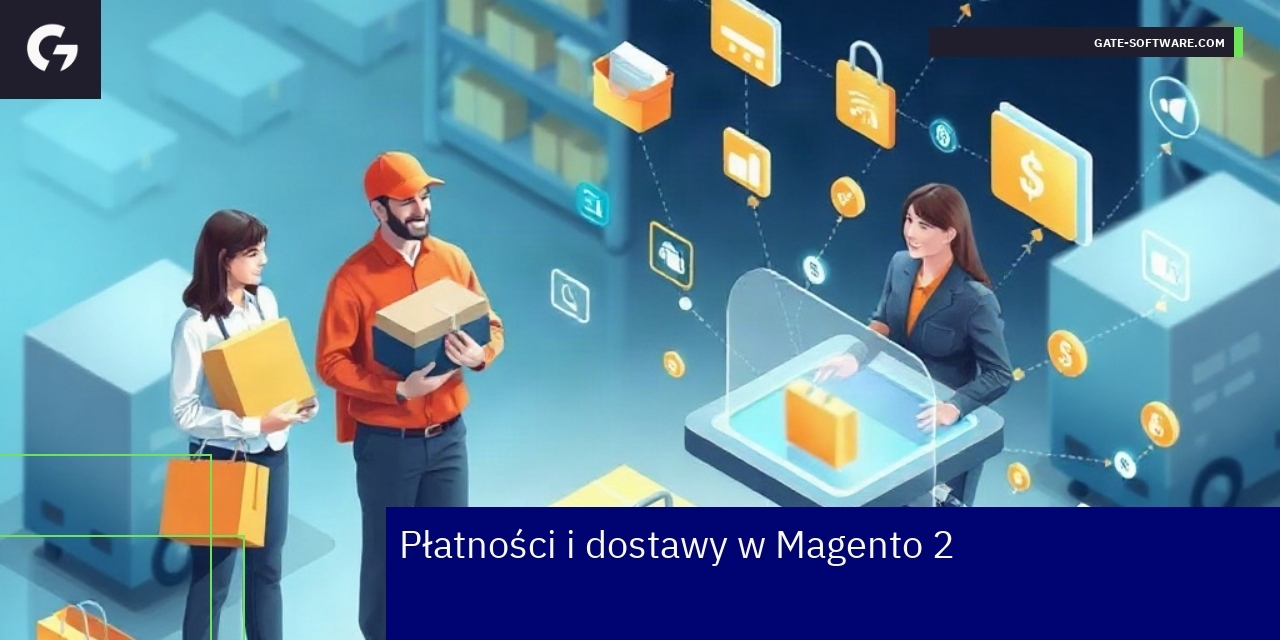 Interfejs Magento 2 pokazujący metody płatności i dostawy