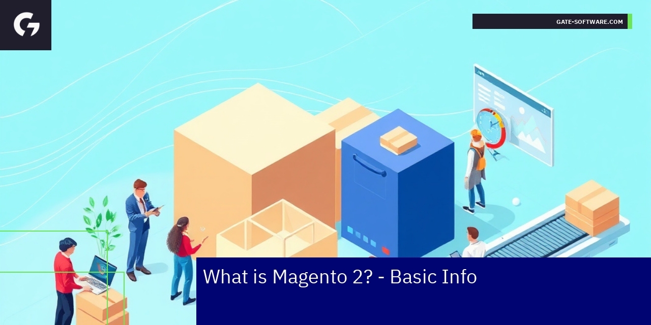 Diagram showing Magento 2 modules and store design flow