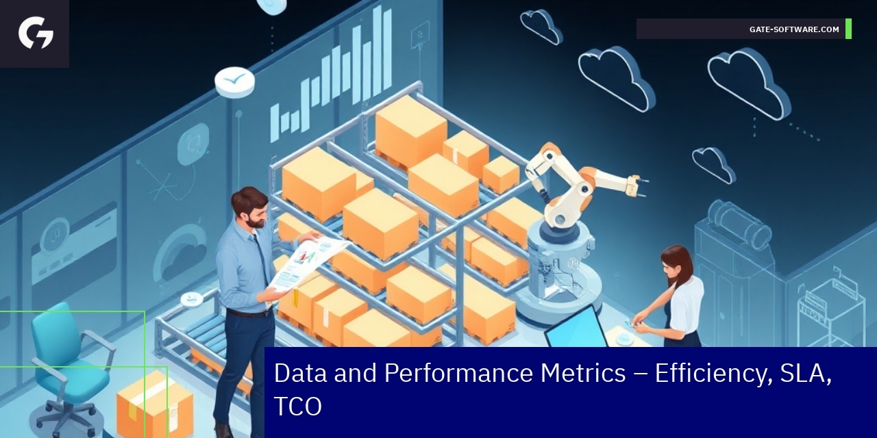 Graph showing project efficiency and SLA metrics