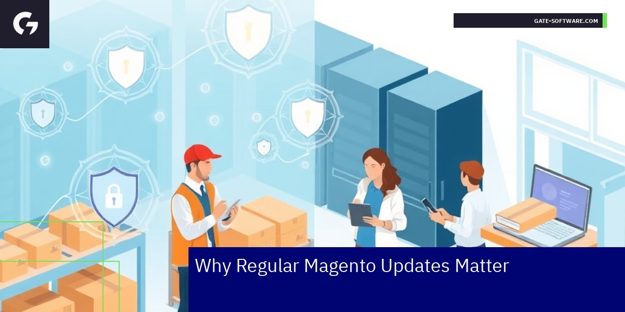 Importance of Regular Magento Updates Magento update process and security icons