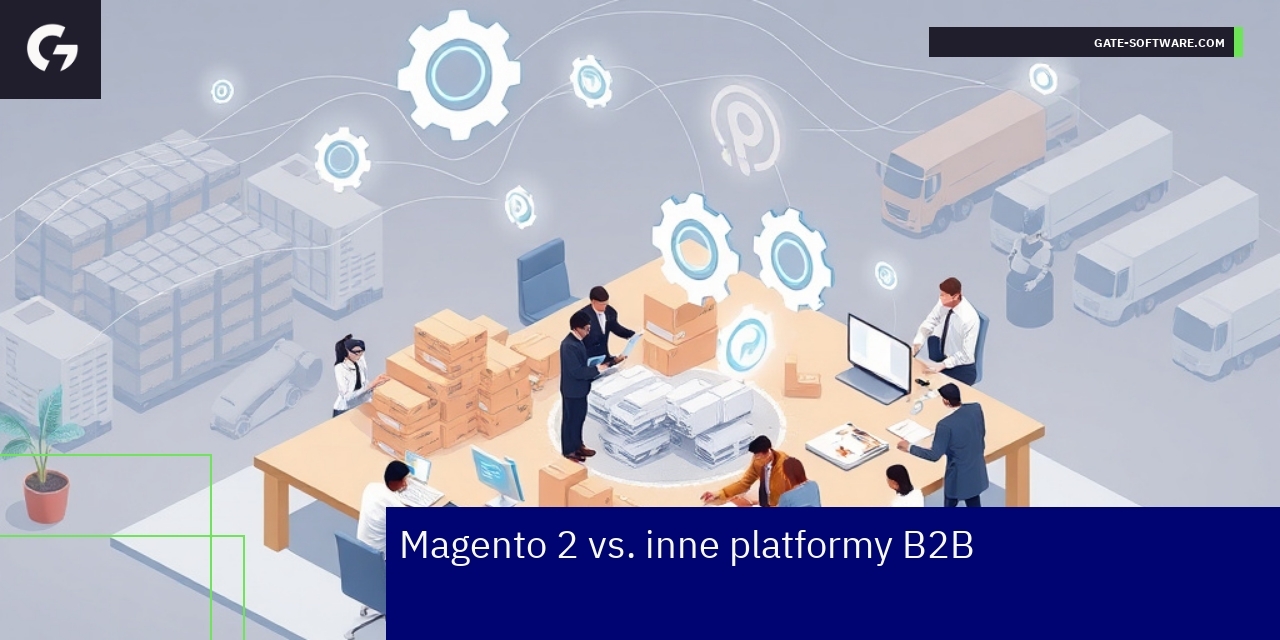 schemat porównujący Magento 2 z innymi platformami B2B