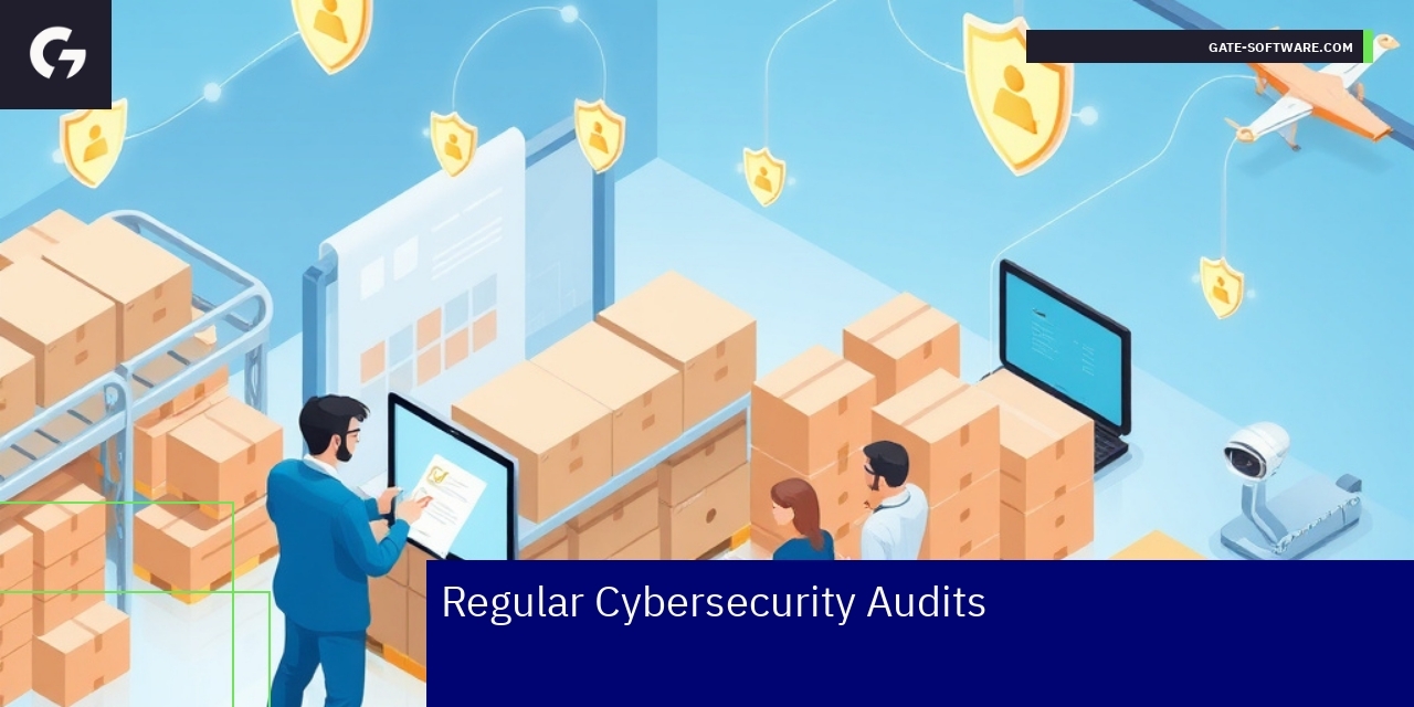 Key Aspects of Regular Cybersecurity Audits Diagram showing cybersecurity audit process steps