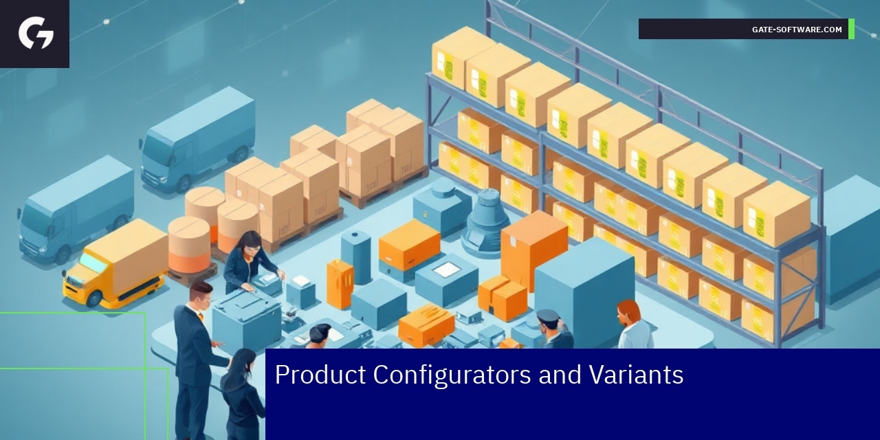 Illustration of product configurator and variant options