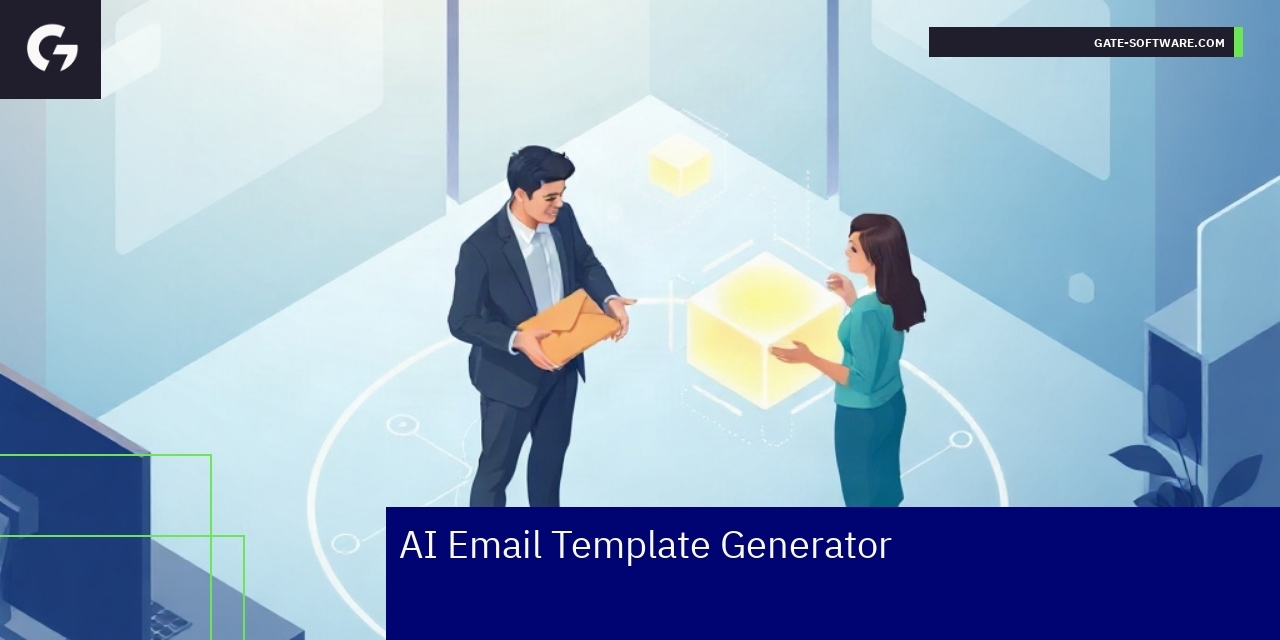 Illustration of email templates and AI integration
