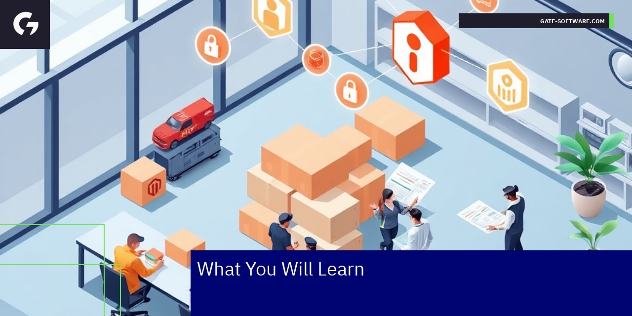 Graphic showing Magento 2 maintenance workflow steps